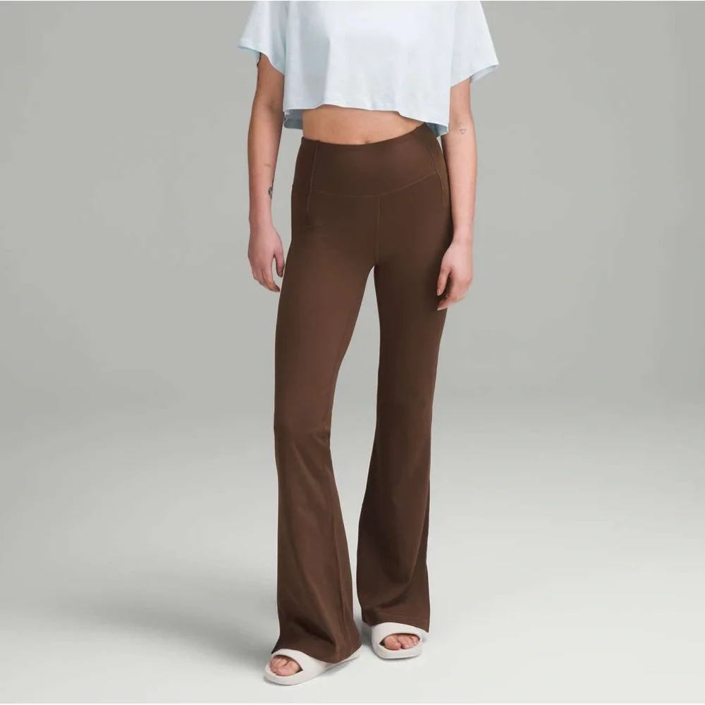 NWT Lululemon Groove High Rise Split Hem Nulu in Java - Picture 6 of 7